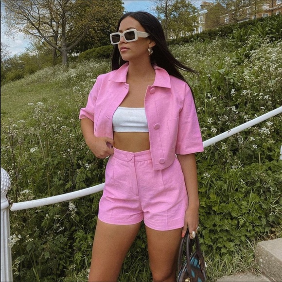 NWT Zara 2-Piece Cropped Button Blazer& Shorts Set - Picture 11 of 16